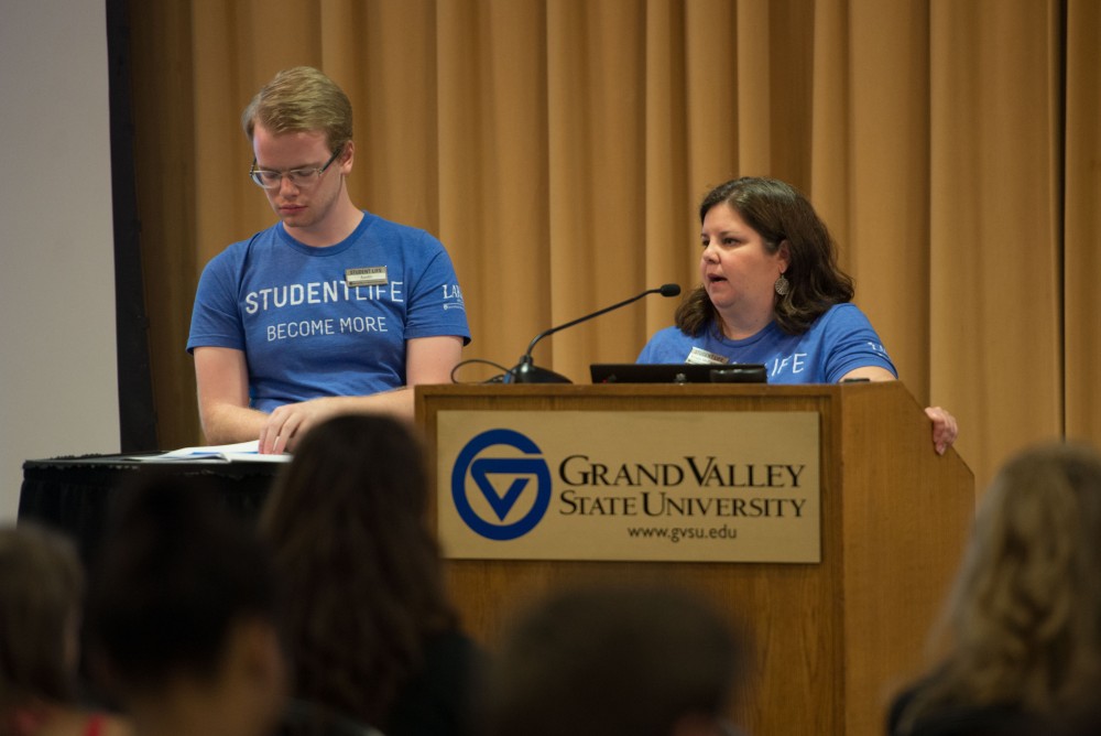 GVL / Luke Holmes - Krista McFarland speaks during Ignite in the Grand River Room on Tuesday, Sep. 6, 2016.