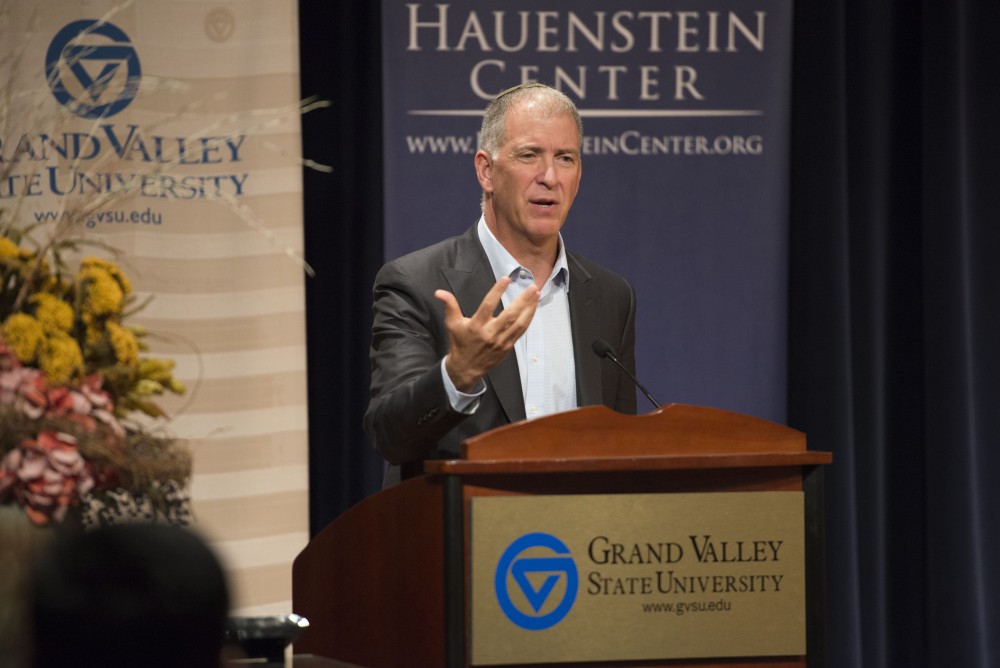 GVL / Luke Holmes - Rabbi Donniel Hartman speaks in the Loosemore Auditorium Thursday, Sep. 8, 2016.