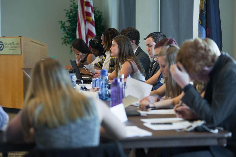 GVL / Luke Holmes - Student Senate held their first meeting of the year in the Pere Marquette Room Thursday, Sep. 1, 2016.