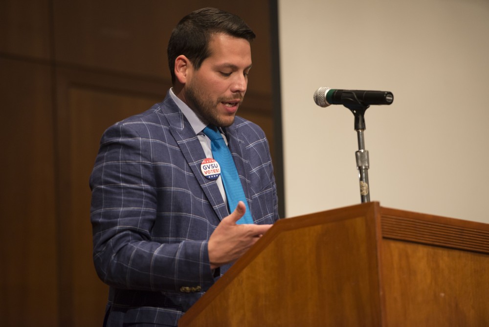 GVL / Luke Holmes - Leighton Watson held a lecture, The Power of Student Voices, in the Cook-DeWitt Center Monday, Sept. 26, 2016.