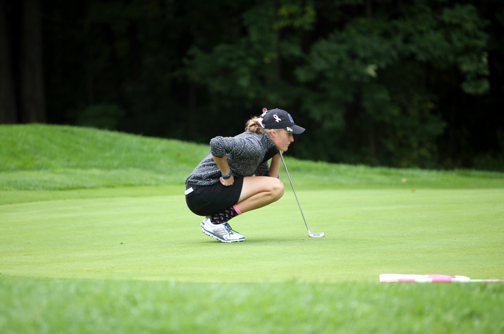 GVL / Emily Frye    
Alex Amos during the 7th Annual Gilda's Club Laker Fall Invitational on Sunday Sept. 25, 2016.