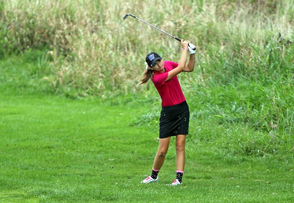 GVL / Emily Frye    
Morgan Janke-Wolff during the 7th Annual Gilda's Club Laker Fall Invitational on Sunday Sept. 25, 2016.