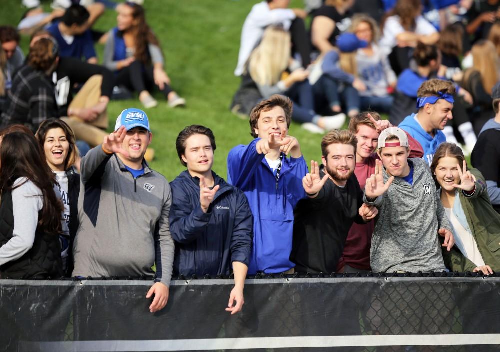 GVL / Emily Frye
Grand Valley student fans during the game against Truman State on Saturday Oct. 15, 2016.