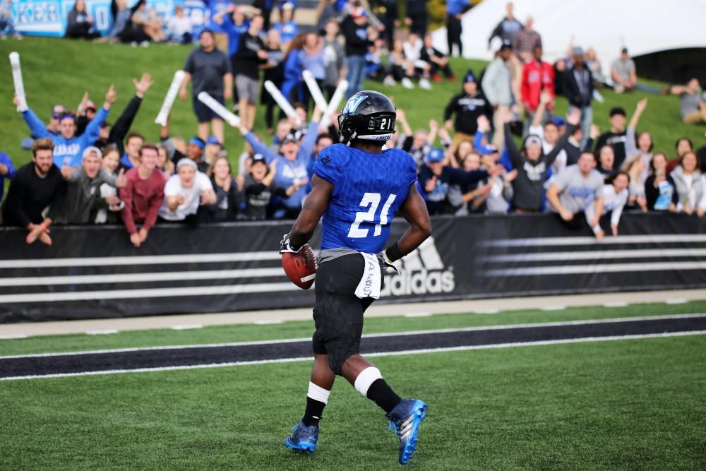 GVL / Emily Frye
Marty Carter scores the first touchdown of the game against Truman State on Saturday Oct. 15, 2016.