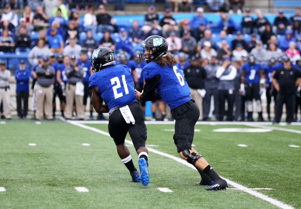 GVL / Emily Frye
Marty Carter (left) and Bart Williams (right) during the game against Truman State on Saturday Oct. 15, 2016.