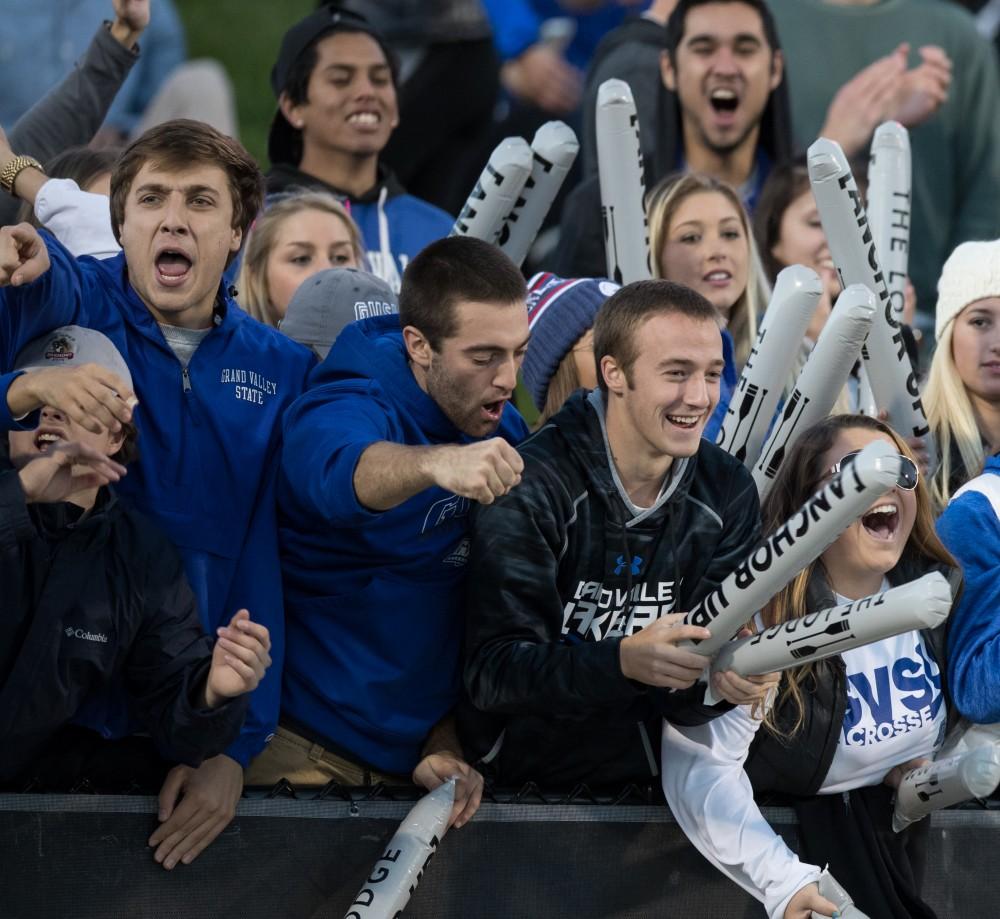 GVL/Kevin Sielaff - A record crowd of 16,889 breaks Lubbers Stadium's record. The Lakers defeat the Bulldogs of Ferris State University Saturday, Oct. 8, 2016 with a final score of 35-23 in Allendale. 