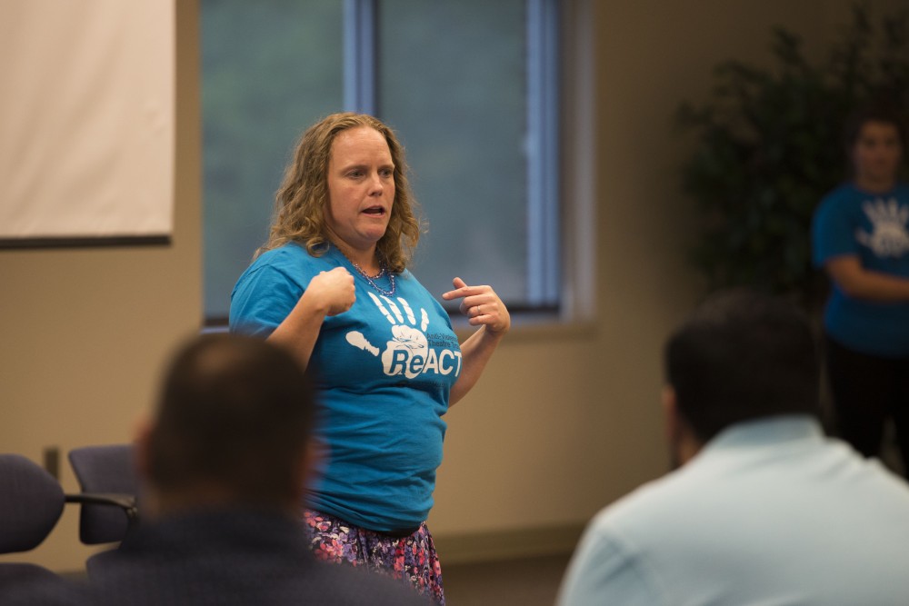 GVL / Luke Holmes - “It’s On Us: Champions of Change Kickoff” was held in the Pere Marquette room on Friday, Oct. 7, 2016.