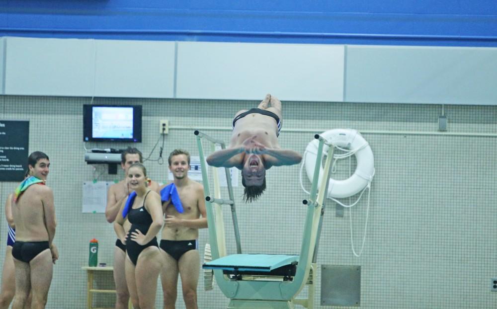 GVL / Emily Frye    
Brad Dalrymple during the Black and Blue Meet on Saturday Oct. 6, 2016.