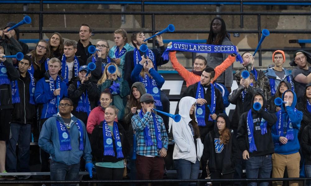 GVL/Kevin Sielaff - The Lakers square off against the Dragons of Tiffin University Friday, Sept. 30, 2016 and win with a final score of 10-0 at Lubbers Stadium.