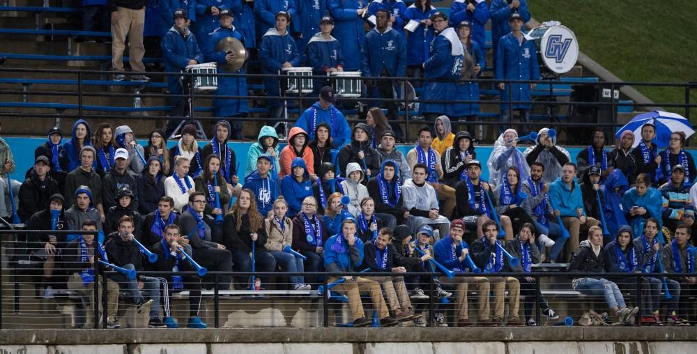 GVL/Kevin Sielaff - The Lakers square off against the Dragons of Tiffin University Friday, Sept. 30, 2016 and win with a final score of 10-0 at Lubbers Stadium.