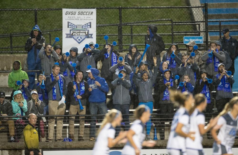 GVL/Kevin Sielaff - The Lakers square off against the Dragons of Tiffin University Friday, Sept. 30, 2016 and win with a final score of 10-0 at Lubbers Stadium.