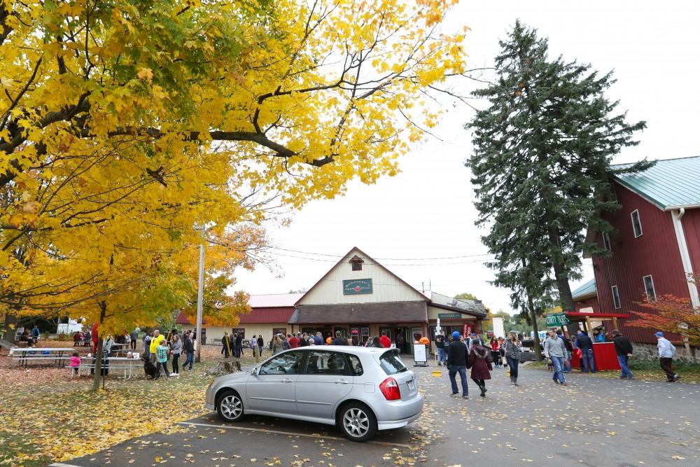 GVL/Kevin Sielaff - Area residents walk about Robinette's Apple Haus & Winery on Sunday, Oct. 30, 2016.  