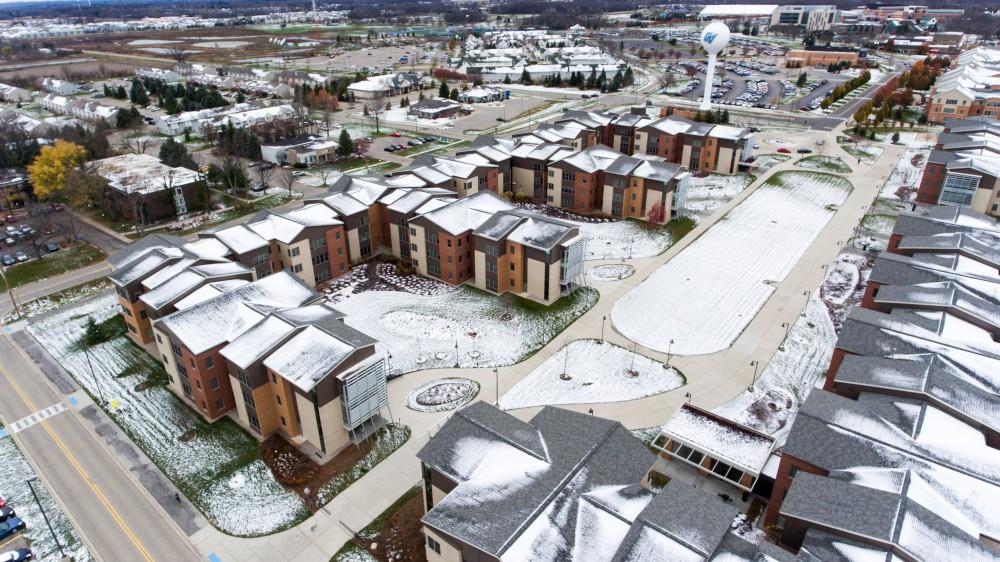 GVL/Kevin Sielaff - Grand Valley's South Apartments as seen from above on Sunday, Nov. 20, 2016.