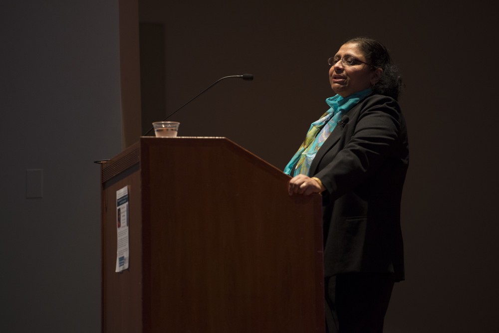 GVL / Luke Holmes - Arifa Javed spoke in the Cook DeWitt center on Thursday, Nov. 17, 2016.