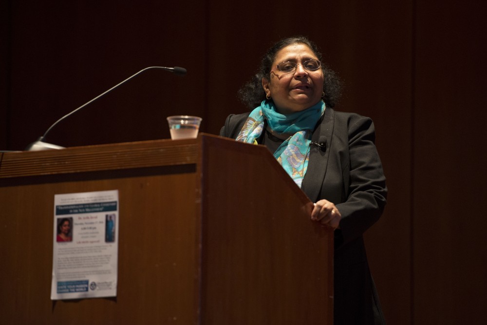 GVL / Luke Holmes - Arifa Javed spoke in the Cook DeWitt center on Thursday, Nov. 17, 2016.