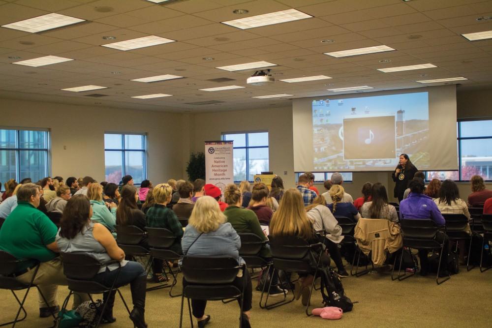 GVL/Mackenzie Bush - A workshop is held Tuesday, Nov 1, 2016 in Pere Marquette to discuss the importance of Native American Graves and it’s impact on Native American Communities.