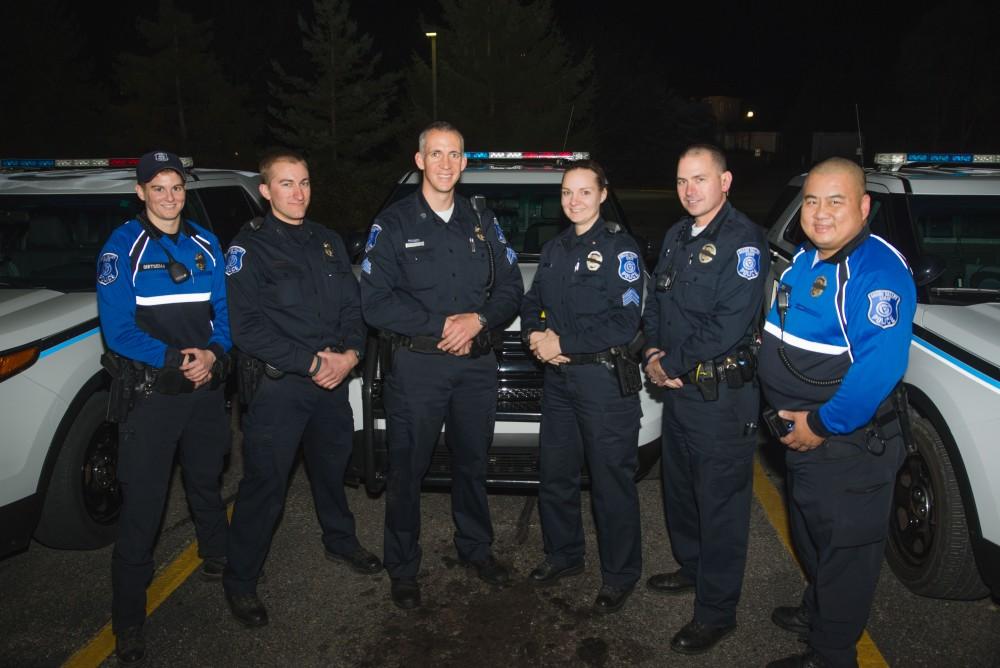 GVL / Luke Holmes - The GVPD officers pose outside of the office. The ride along with Sergeant Jeff Stoll took place on Saturday, Oct. 29, 2016.