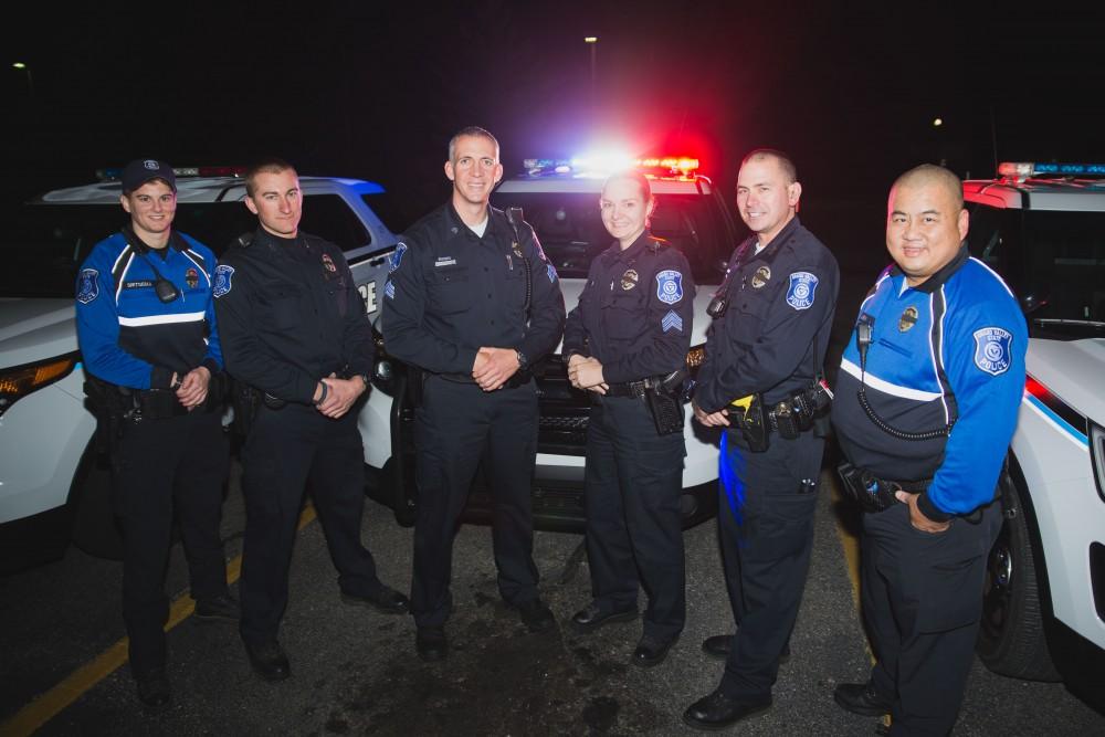 GVL / Luke Holmes - The GVPD officers pose outside of the office. The ride along with Sergeant Jeff Stoll took place on Saturday, Oct. 29, 2016.