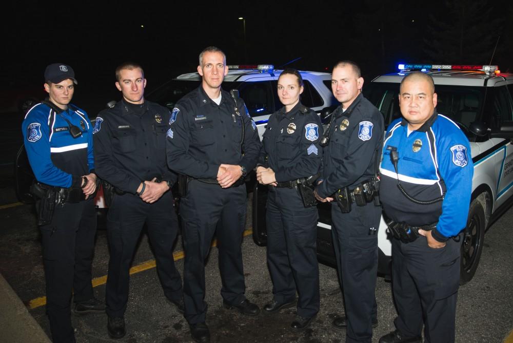 GVL / Luke Holmes - The GVPD officers pose outside of the office. The ride along with Sergeant Jeff Stoll took place on Saturday, Oct. 29, 2016.