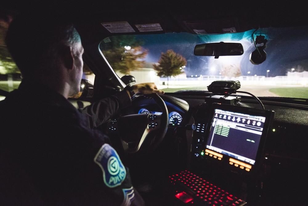 GVL / Luke Holmes - Sergeant Stoll cruises around campus. The ride along with Sergeant Jeff Stoll took place on Saturday, Oct. 29, 2016.