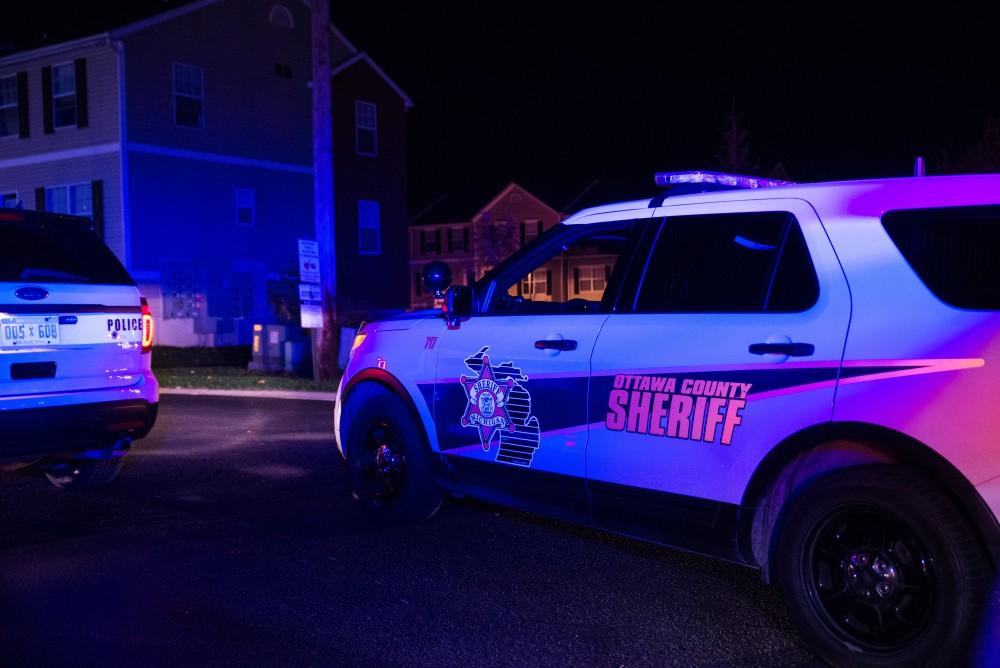 GVL / Luke Holmes - An Ottowa County Sheriff shows up to assist at the scene. The ride along with Sergeant Jeff Stoll took place on Saturday, Oct. 29, 2016.