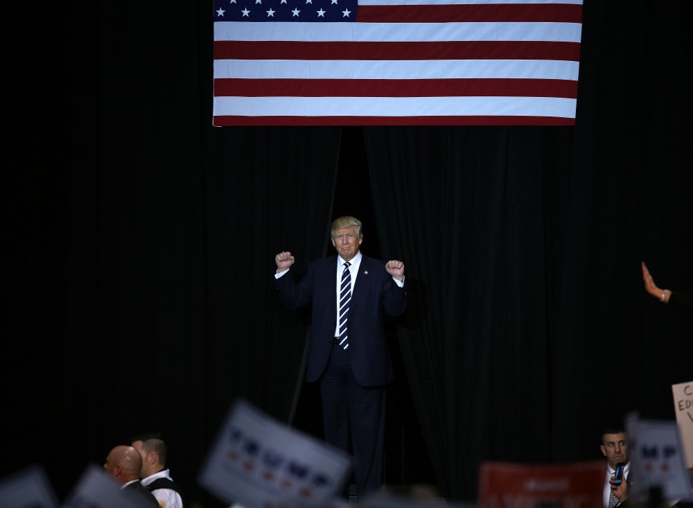 GVL / Emily Frye 
Donald Trump during his rally on Monday Nov. 7, 2016