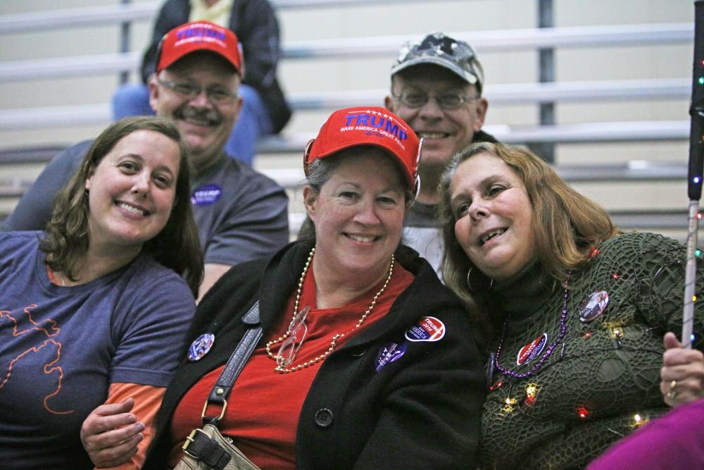 GVL / Emily Frye 
Roxanna Mann (far right) and family during the rally on Monday Nov. 7, 2016