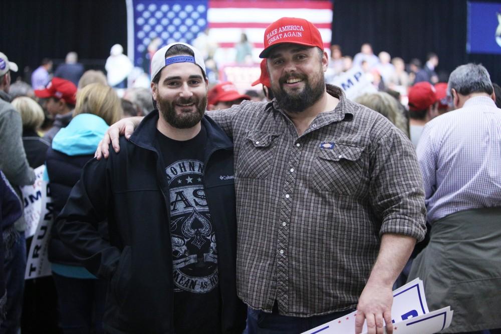 GVL / Emily Frye 
Ryan Harris and John Kay during the rally on Monday Nov. 7, 2016