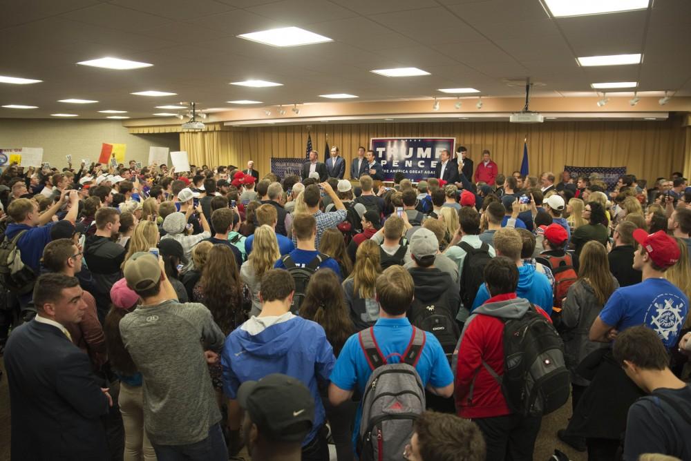 GVL / Luke Holmes - Donald Trump Jr. came to speak in the Grand Riveer Room on Wednesday, Nov. 2, 2016.