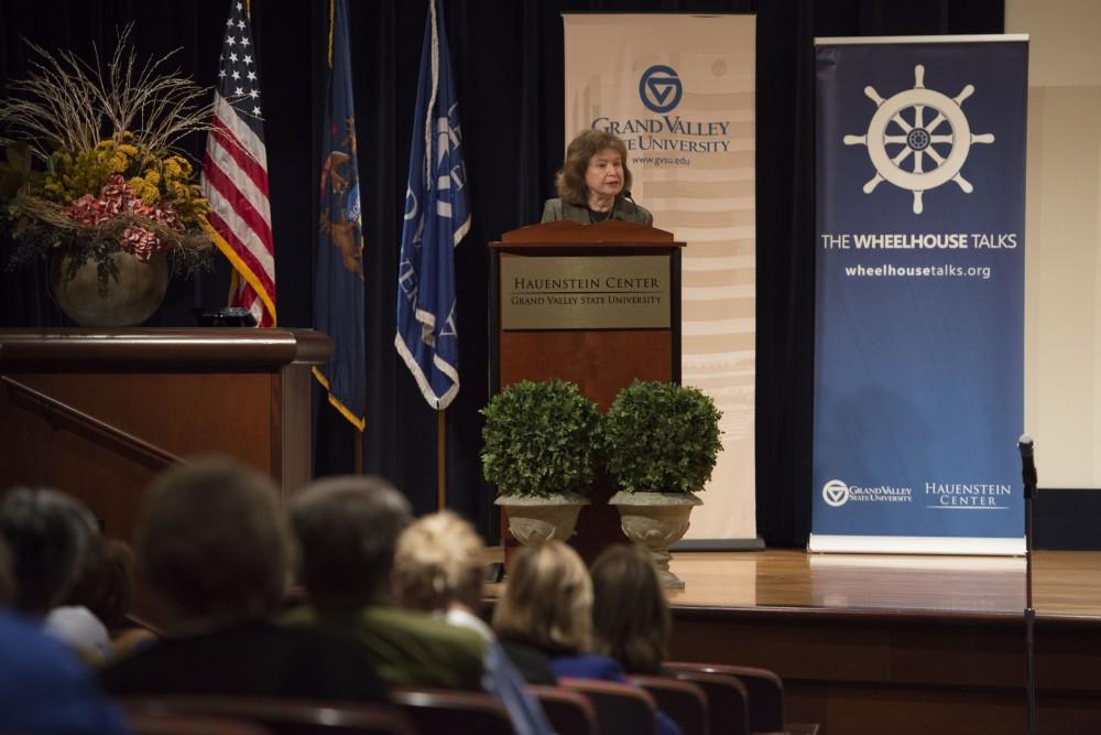 GVL / Luke Holmes - Gayle Davis spoke in the Loosemore Auditorium on Nov. 18, 2016. 