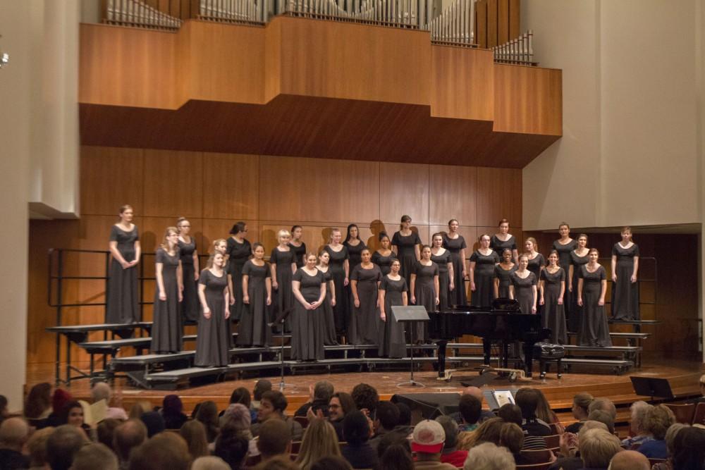 GVL/Mackenzie Bush - University Singers perform in the Cook-DeWitt Center Tuesday, Dec. 6, 2016.