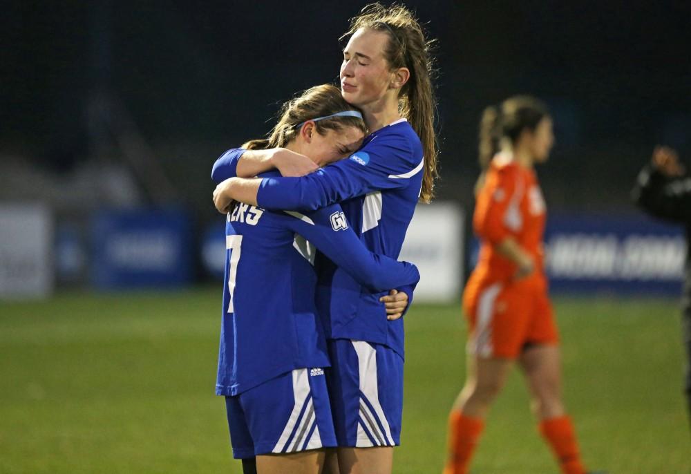 GVL / Emily Frye
Clare Carlson and Shannon Quinn after the final game on Saturday Dec. 3, 2016.