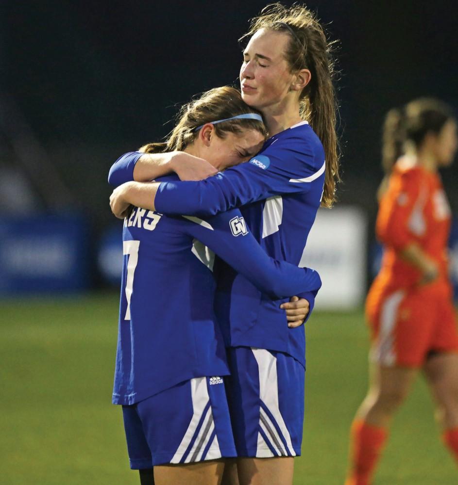 GVL / Emily Frye
Clare Carlson and Shannon Quinn after the final game on Saturday Dec. 3, 2016.