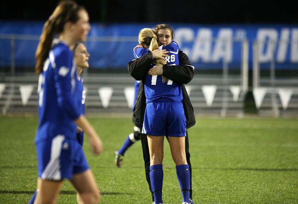 GVL / Emily Frye
Erika Bradfield and Emily Maresh after the final game on Saturday Dec. 3, 2016.