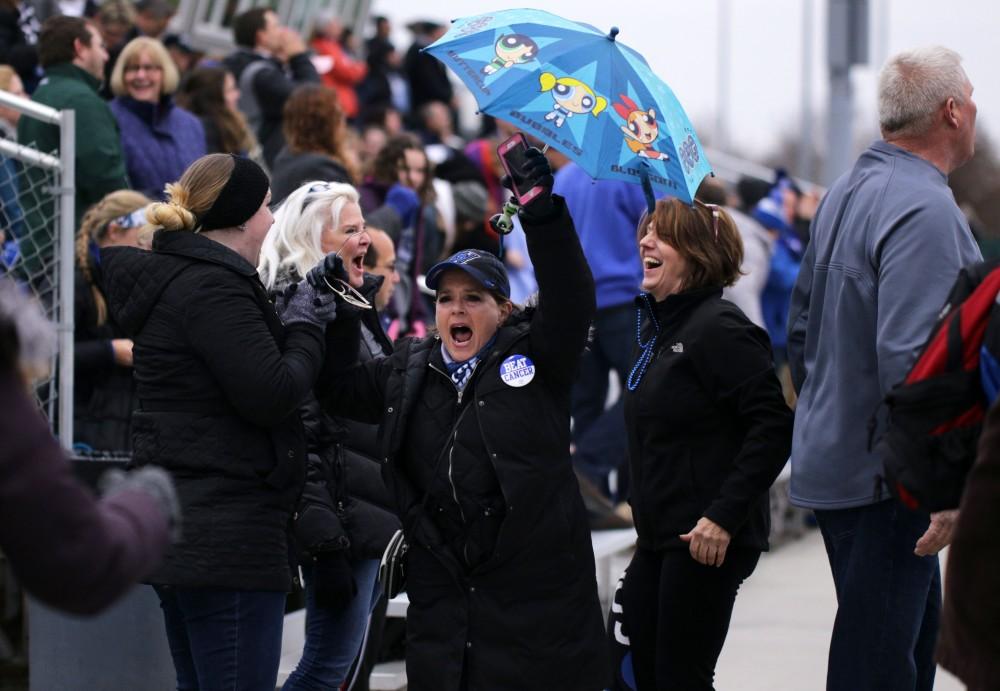 GVL / Emily Frye
Grand Valley parents support their team during the National Championship finals game on Saturday Dec. 3, 2016.