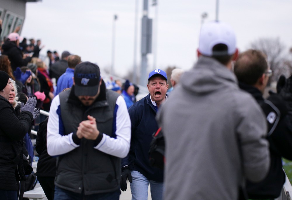 GVL / Emily Frye
Grand Valley parents support their team during the National Championship finals game on Saturday Dec. 3, 2016.