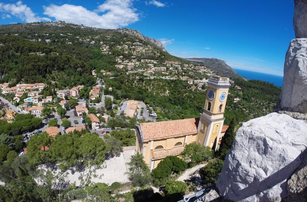 GVL/Kevin Sielaff - An aerial view of l'église d'Èze located in the heart of the village of Èze in southern France, pictured on Thurday, July 10, 2014.