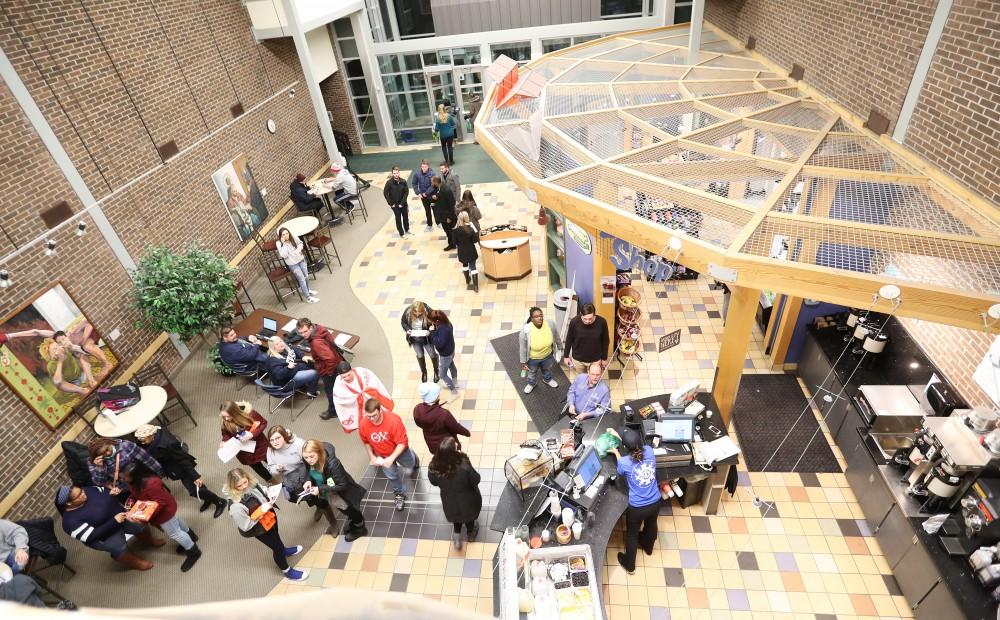 GVL/Kevin Sielaff - Students gather on the main level of the Kirkhof Center for Campus Life Night 2.0 which takes place on Friday, Jan. 13, 2017.