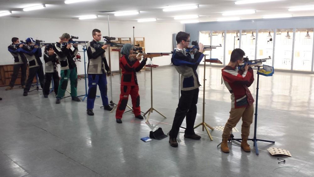 GVL / Courtesy - GVSU Shooting Club
Members of the GVSU Shooting Club, pictured above, participate in the Great Lakes Invitational on Saturday, Dec. 3, 2016. 