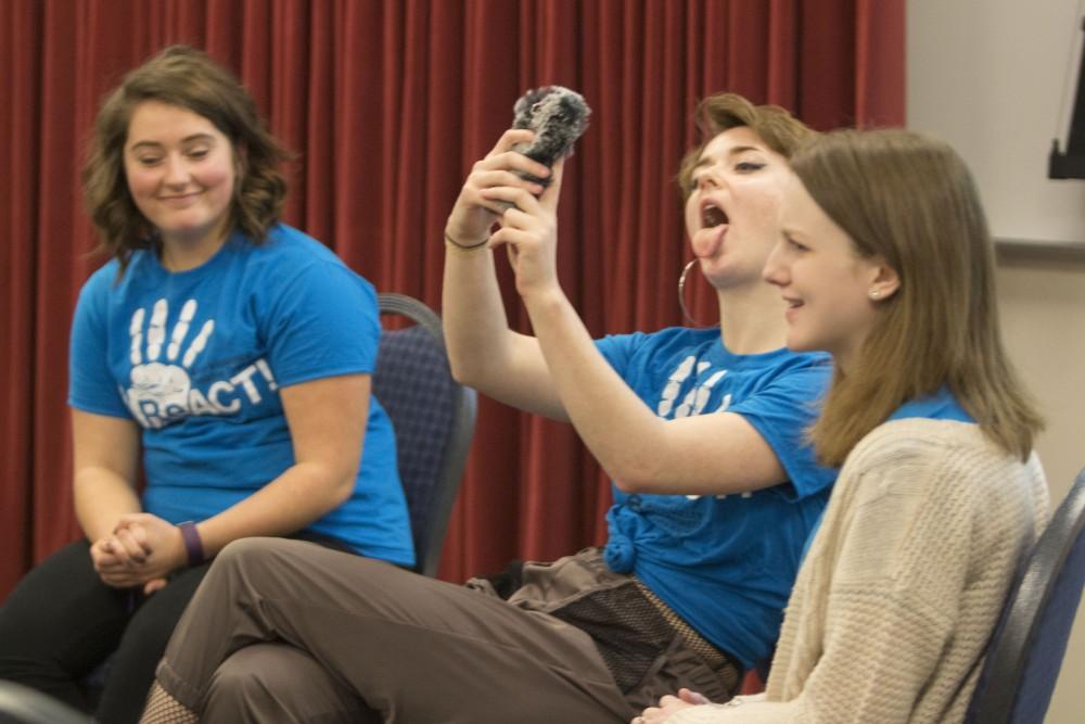 GVL/Mackenzie Bush - ReACT! members perform a skit at the ReACT! Teach In Thursday, Jan. 19, 2017.