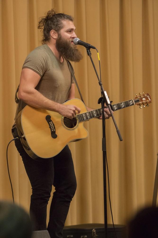 GVL/Mackenzie Bush - Ty Turner performs with his band, The Icarus Account, Tuesday, Jan. 17, 2017 in The Grand River Room. 