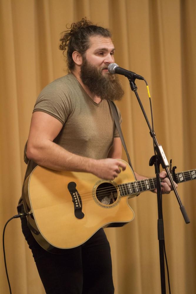 GVL/Mackenzie Bush - Ty Turner performs with his band, The Icarus Account, Tuesday, Jan. 17, 2017 in The Grand River Room. 