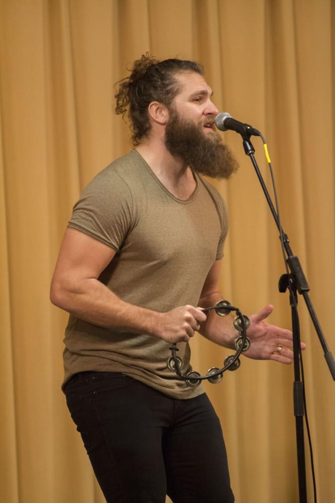 GVL/Mackenzie Bush - Ty Turner performs with his band, The Icarus Account, Tuesday, Jan. 17, 2017 in The Grand River Room. 