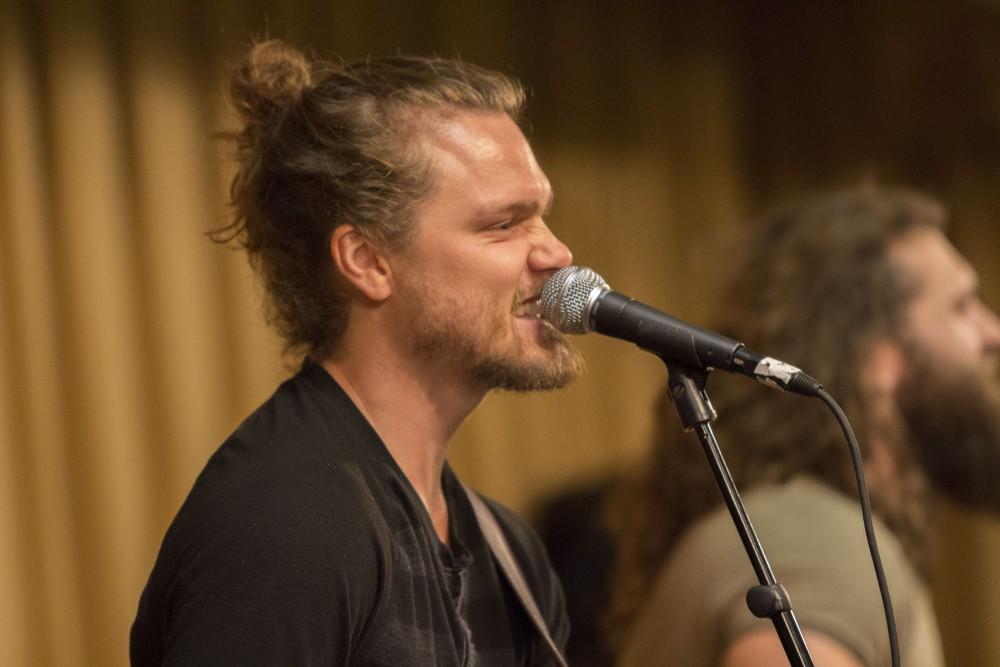 GVL/Mackenzie Bush - Trey Turner performs with his band, The Icarus Account, Tuesday, Jan. 17, 2017 in The Grand River Room. 