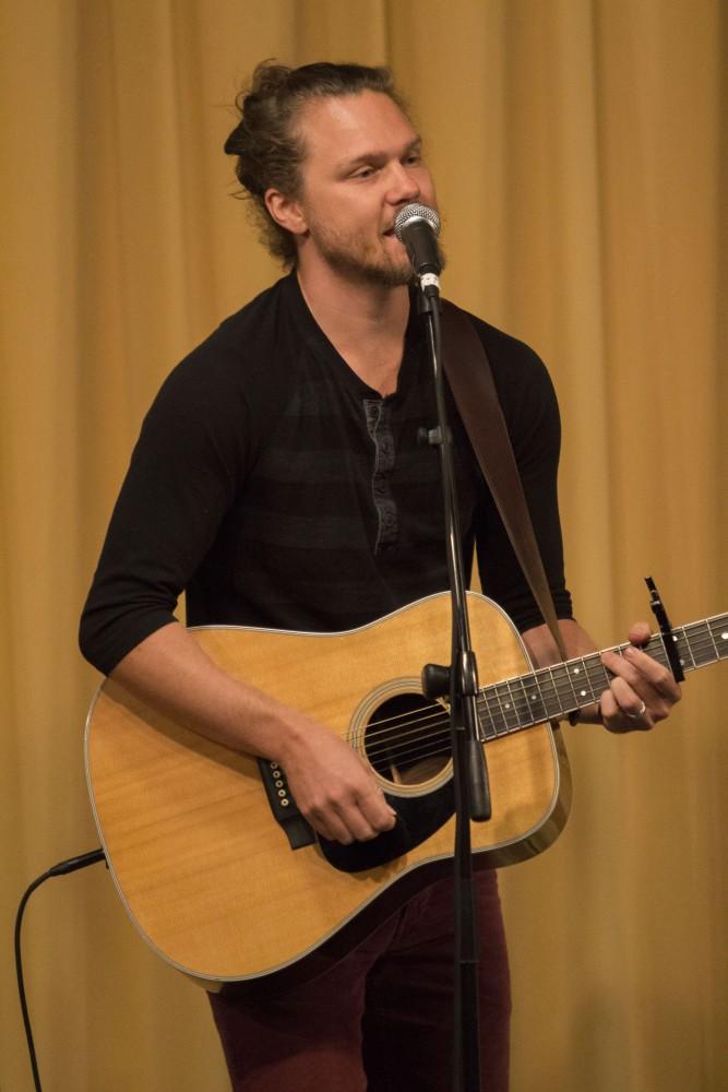 GVL/Mackenzie Bush - Trey Turner performs with his band, The Icarus Account, Tuesday, Jan. 17, 2017 in The Grand River Room. 