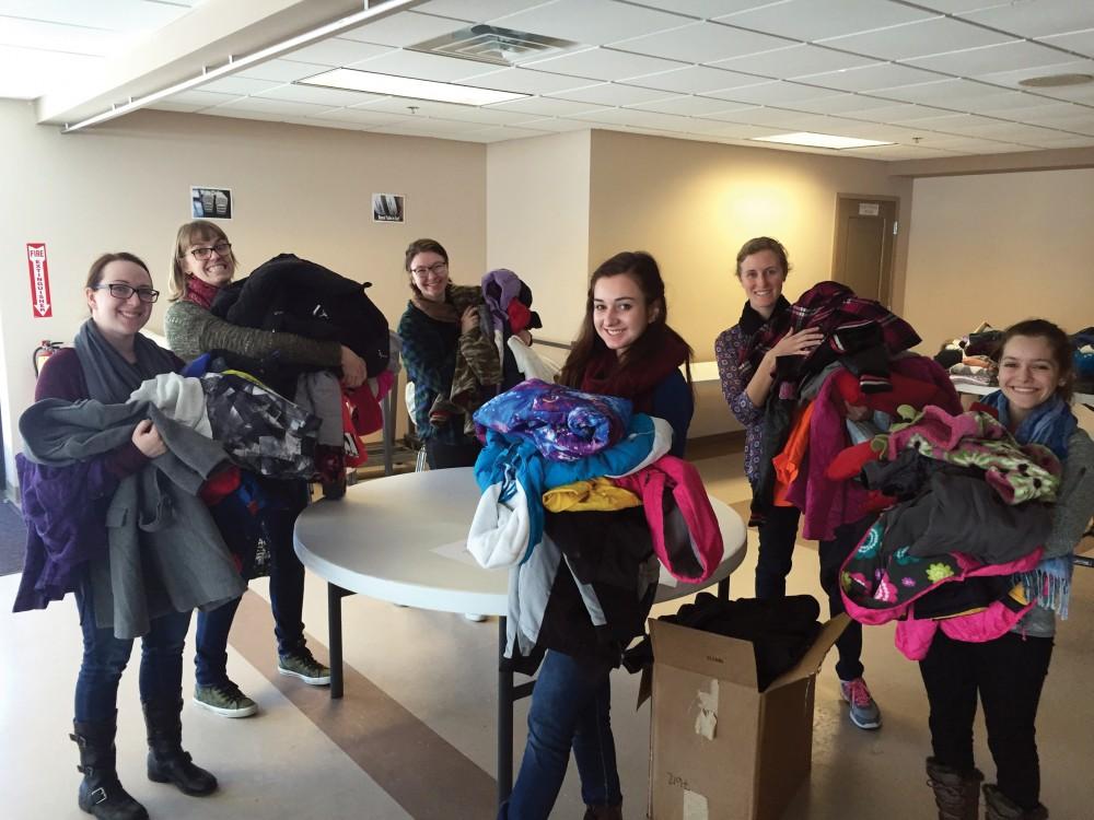 GVL / Courtesy - CSLC officeStudents gather clothering for the winter gear drive on Saturday, Jan. 23, 2016.