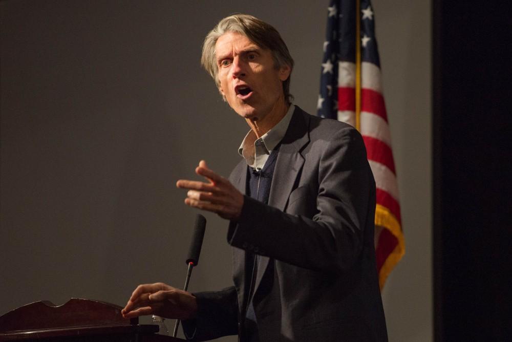 GVL / Luke Holmes - Professor H.W. Brands speaks at the Pew Campus as part of a Common Ground talk on Thursday, Feb. 9, 2016.