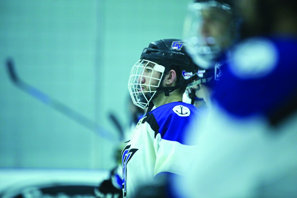 GVL / Emily Frye      
Buck Maynard awaits the national anthem before the game against Michigan State on Friday Jan. 27, 2017.