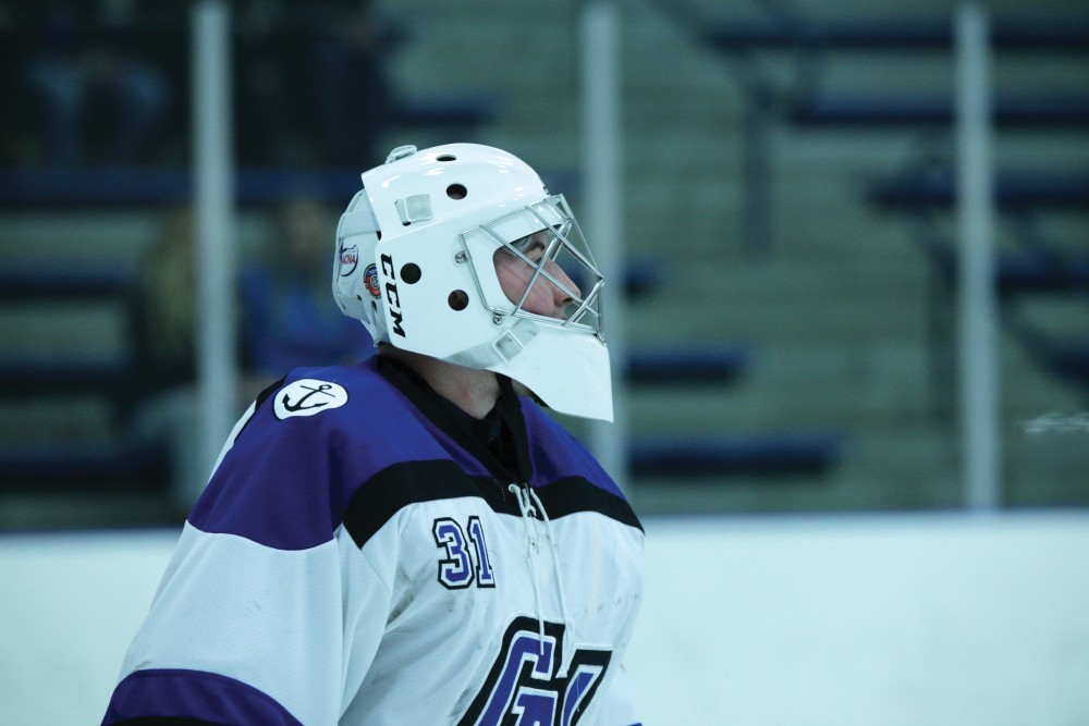 GVL / Emily Frye      
Jared Maddock prepares for the start of the game on Saturday Feb. 11, 2017.