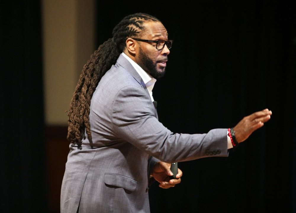 GVL / Emily Frye      
Speaker Dr. Damon Arnold during The Wheelhouse Talk on Friday Feb. 10, 2017.